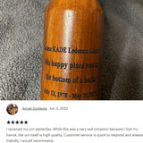 Beer Bottle Toast Keepsake Urn - Light or Dark Wood Options