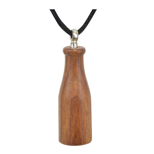 Bottle Walnut Cremation Necklace Urn