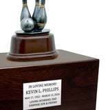 Bowling Cremation Urn - Free Engraved Pewter Plate