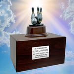 Bowling Cremation Urn - Free Engraved Pewter Plate