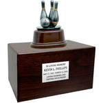 Bowling Cremation Urn - Free Engraved Pewter Plate