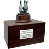 Bowling Cremation Urn - Free Engraved Pewter Plate