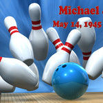 Bowling Heaven Memorial Keychain Urn