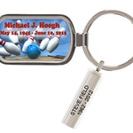 Bowling Heaven Memorial Keychain Urn