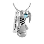Boxing Glove Ash Pendant Urn - Love Charms Option