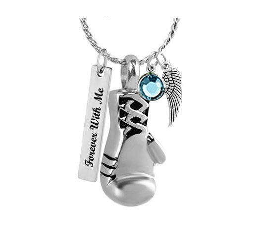 Boxing Glove Ash Pendant Urn - Love Charms Option
