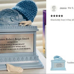 Toddler Blue Baby Column Urn - Free Engraving