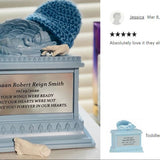 Toddler Blue Baby Column Urn - Free Engraving