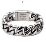 Cuban Link Men's Bracelet Cremation Urn - 7 1/2" 8" or 9" 