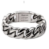 Cuban Link Men's Bracelet Cremation Urn - 7 1/2" 8" or 9" 