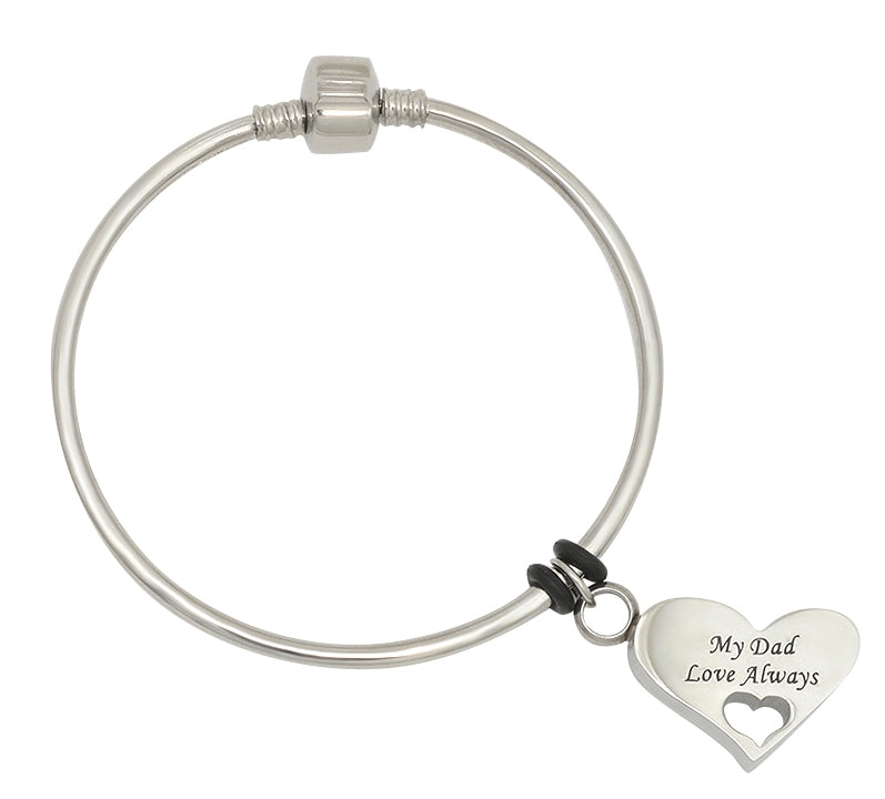 My Dad Love Always Bangle Bracelet Urn