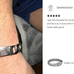 Cuban Link Men's Bracelet Cremation Urn - 7 1/2" 8" or 9" 