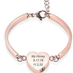 Forever In My Heart ~ Rose Gold Heart Bracelet Urn