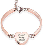 Forever In My Heart ~ Rose Gold Heart Bracelet Urn