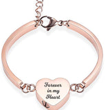 Forever In My Heart ~ Rose Gold Heart Bracelet Urn