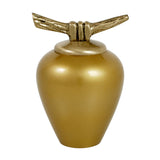 Asian Inspired Brass Cremation Keepsake Urn