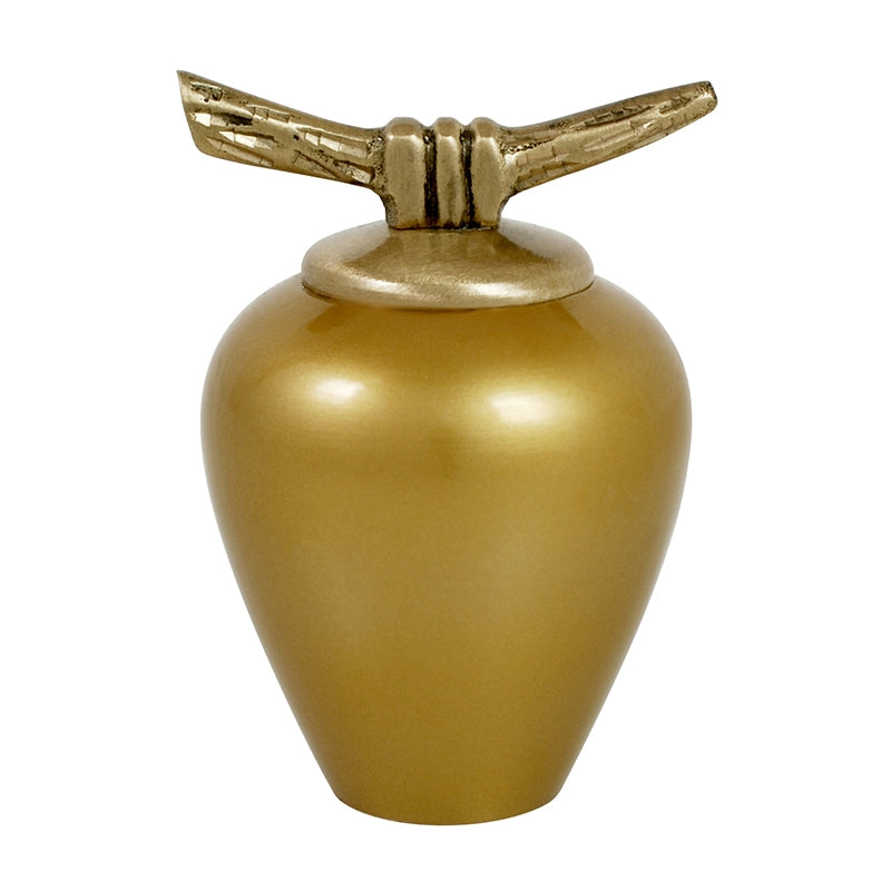 Asian Inspired Brass Cremation Keepsake Urn