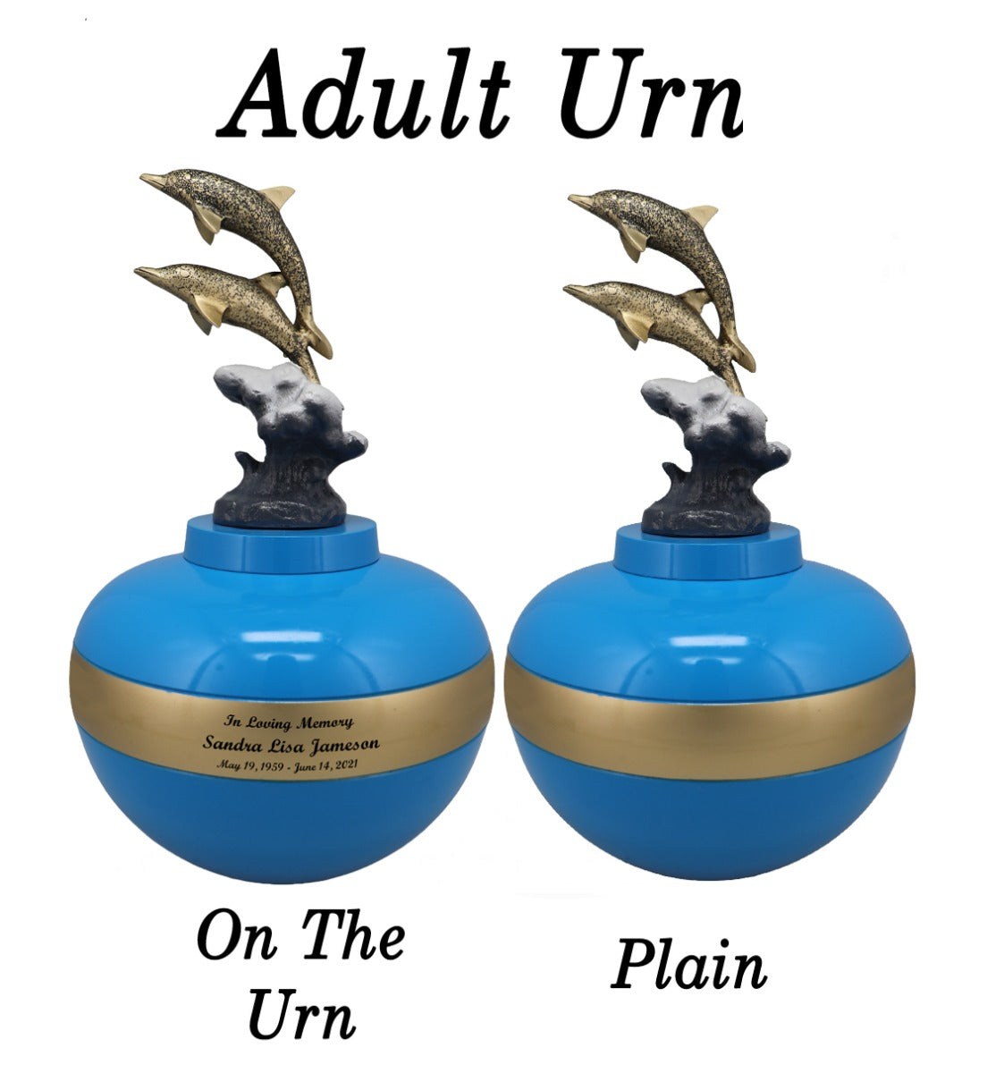Free Cremation Adult Urns - Shipping Fee Required - Choose Engraving - Burial Vault Option 