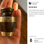 Master Brass Keepsake Urn - Love Charms Option