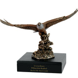 Bald Eagle Catching Fish Art & Wood Cremation Urn