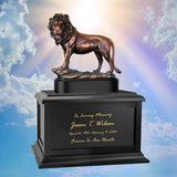Bronze Lion Keep The Memory® Wood Urn