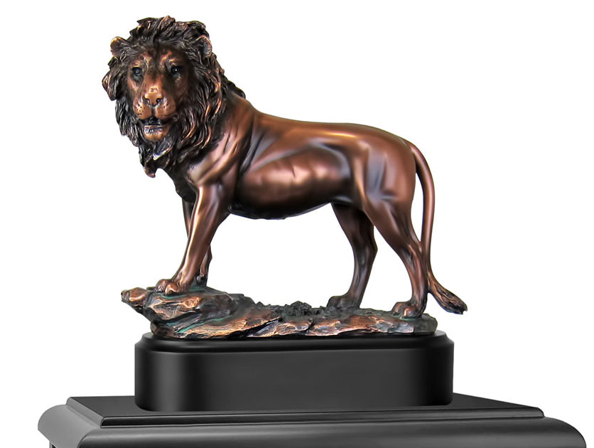 Bronze Lion Keep The Memory® Wood Urn