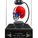 Football Adult or Medium Cremation Urn & Cleveland Browns Hover Helmet Décor - Free Engraving