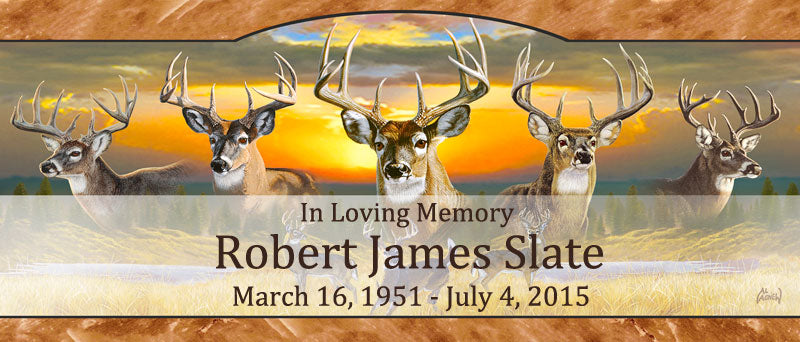 Buck Sunset Keychain Urn