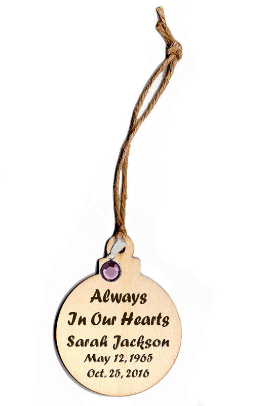 Christmas Bulb Birthstone Ornament