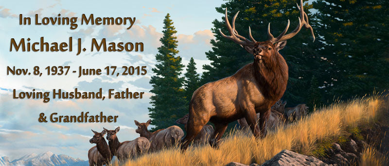Bull Elk Keychain Urn