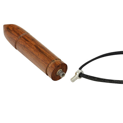Bullet Walnut Cremation Necklace Urn