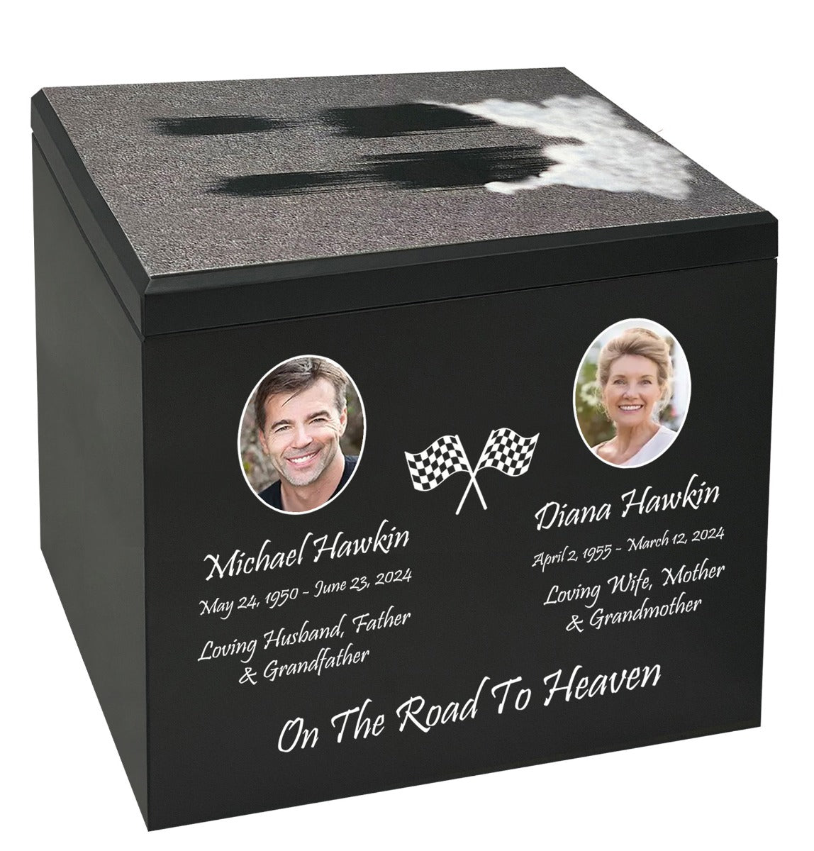 Race Track Companion Cremation Urn & 1964 Chevy Nova SS Décor - With Photos