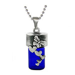 Butterflies & Hearts Cobalt Pendant Urn - Love Charms Option