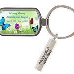Custom Made Butterfly Garden Keychain Keepsake