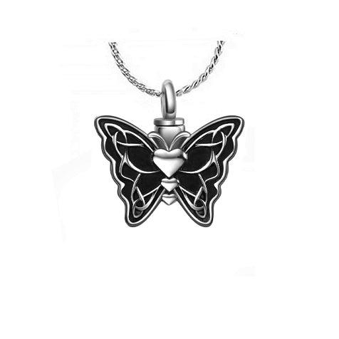 Butterfly Hearts Cremation Jewelry Urn - Love Charms® Option
