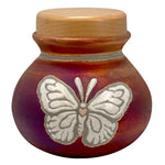 Butterfly Raku Cremation Adult or Medium Urn - Personalization Option