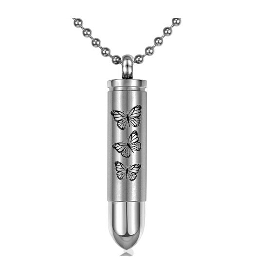 Butterflies Bullet Pendant Keepsake Urn