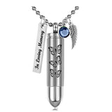 Butterflies Bullet Pendant Urn - Love Charms Option