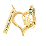 Butterfly Spirit Gold Heart Jewelry Ash Urn - Love Charms® Option