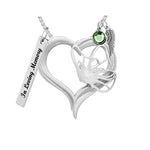 Butterfly Spirit Silver Heart Jewelry Ash Urn - Love Charms® Option
