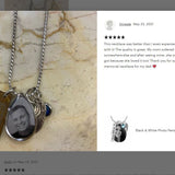 Black & White Photo Pendant Teardrop Urn - Love Charms™ Option