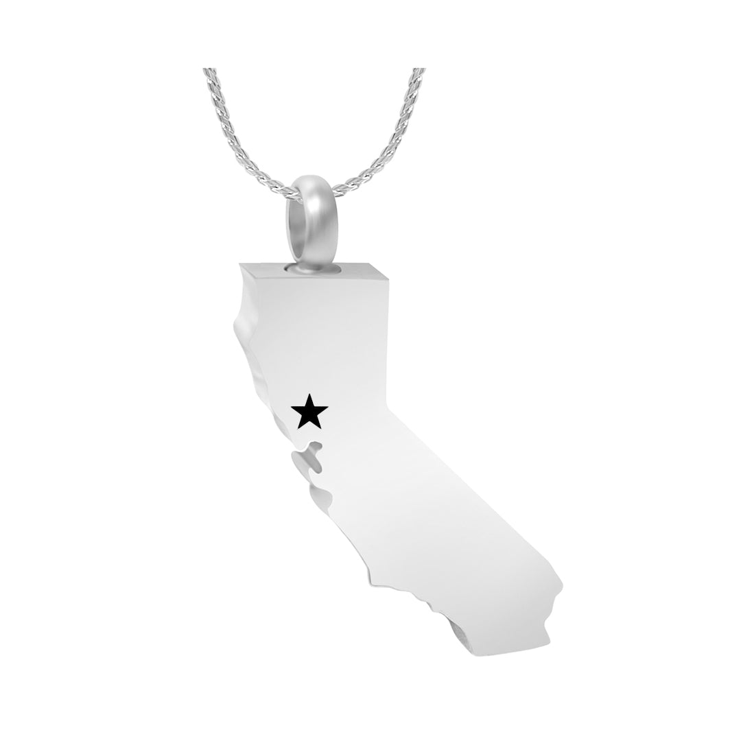 California State Cremation Jewelry Urn - Love Charms® ~ Engrave A Star Options