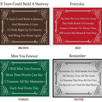 Calligraphy Poem Plates For Cremation Urns