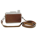 Classic Camera Urn - Leather Wrapped Keepsake Cremation Urn - Photo & Personalization Option