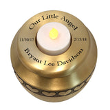 Candle Heart Brass Baby or Child Urn