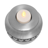 Candle Heart Pewter Baby Urn