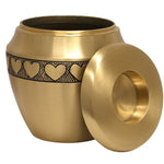 Candle Heart Brass Keepsake Urn