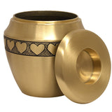 Candle Heart Brass Keepsake Urn