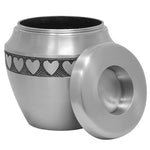 Candle Heart Pewter Baby Urn