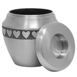 Candle Heart Pewter Infant Urn
